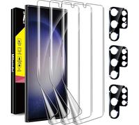 [3+3pièces] Protection Pour Samsung Galaxy S23 Ultra 5g 3 Pièces Tpu Protection Ecran 3 Pièces Vitre Verre Trempé Protection Camera Objectif Arriere Appareil Photo Coque Amical Accessoire