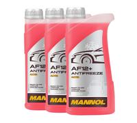 3 (3x1) Litre Mannol Antigel AF12 + Antigel Fertiggemisch Rouge 40°C)