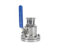 3/4" 1" 1-1/4" 2“ Stainless Steel Flanged Tank Bottom Valve Sanitary Quick-install Tank Bottom Ball Valves For Homebrew(25mm Ferrule 50.5)