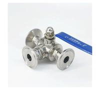 3/4" 19mm 304 Stainless Steel 3 Way L port Ball Valve 1.5" Tri Clamp Ferrule Type