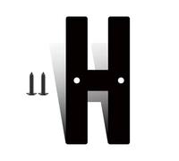 3" 4" 5" 6" 8" 10" 12" Numéros De Maison Modernes En Métal Noir Avec Vis for L'extérieur, Décorations De Boîte Aux Lettres Extérieures, Grands Chiffres for Porte De Maison Appartements(H,10Inch)