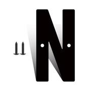 3" 4" 5" 6" 8" 10" 12" Numéros De Maison Modernes En Métal Noir Avec Vis for L'extérieur, Décorations De Boîte Aux Lettres Extérieures, Grands Chiffres for Porte De Maison Appartements(N,12Inch)