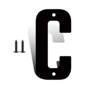 3" 4" 5" 6" 8" 10" 12" Numéros De Maison Modernes En Métal Noir Avec Vis for L'extérieur, Décorations De Boîte Aux Lettres Extérieures, Grands Chiffres for Porte De Maison Appartements(C,6Inch)