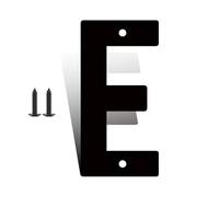 3" 4" 5" 6" 8" 10" 12" Numéros De Maison Modernes En Métal Noir Avec Vis for L'extérieur, Décorations De Boîte Aux Lettres Extérieures, Grands Chiffres for Porte De Maison Appartements(E,4inch)