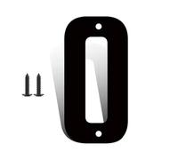 3" 4" 5" 6" 8" 10" 12" Numéros De Maison Modernes En Métal Noir Avec Vis for L'extérieur, Décorations De Boîte Aux Lettres Extérieures, Grands Chiffres for Porte De Maison Appartements(O,10Inch)