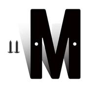 3" 4" 5" 6" 8" 10" 12" Numéros De Maison Modernes En Métal Noir Avec Vis for L'extérieur, Décorations De Boîte Aux Lettres Extérieures, Grands Chiffres for Porte De Maison Appartements(M,4inch)