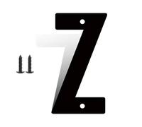 3" 4" 5" 6" 8" 10" 12" Numéros De Maison Modernes En Métal Noir Avec Vis for L'extérieur, Décorations De Boîte Aux Lettres Extérieures, Grands Chiffres for Porte De Maison Appartements(Z,10Inch)