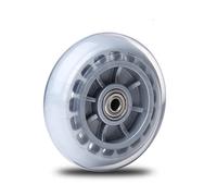 3/4/ 5 Inch Transparent Casters Wheels with Bearing High Elastic PU Wheel Mute Plate Quiet Impact- 1Pcs Casters(4 inch)