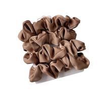 3/4/5 PCS Elastic Bands Elegant Solid Color Satin Pleated Scrunchies Woman Strong Ponytail Hair Ties Accessories(Color10-4PCS)