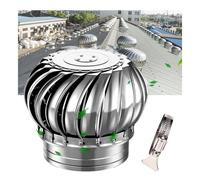 3 4 6 8 10 23 31 39 pouces Capuchon d'aération de toit Ventilateur de grenier, évents de ventilateur à turbine en acier inoxydable, ventilateur de toit 200 (mm)(75mm/3.0in)