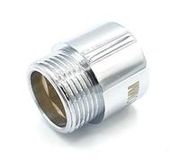 3/4"BSP (15mm) extension de filetage femelle en laiton mâle x chrome - 20 mm de long