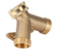3/4 Connecteur Robinet Y Forme Raccord Robinet Tuyau Adaptateur de Robinet 2 Voies en Laiton Tuyau Adaptateur Col de Cygne Tuyau D'arrosage Vanne Connecteur pour l'irrigation de Jardin en Plein air