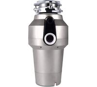 3/4 HP Élimination des déchets Broyeur à 6 étages 560W Élimination des déchets alimentaires avec fiche d'alimentation pour la cuisine, 1,2 l 4000 tr / min Super silencieux, Argent