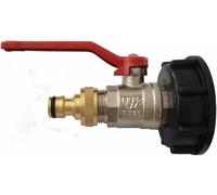 3/4" IG IBC Container S60 + raccord enfichable + robinet à bille 3/4