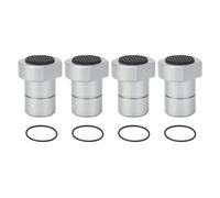 3/4 Inch Aluminum Alloy Bench Dogs | Anodized Workbench Stops for Woodworking | Secure Grip for MFT Tables/DIY Projects | 4PCS Set with Grip - Enhancing Pads