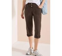 3/4 Mid Waist Slim Leg pantalon avec turn
