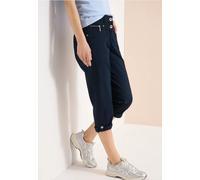 3/4 Mid Waist Slim Leg pantalon avec turn-up