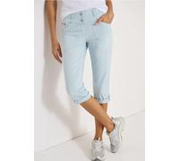 3/4 Mid Waist Slim Leg pantalon avec turn-up