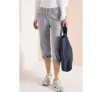 3/4 Mid Waist Slim Leg pantalon avec turn-up