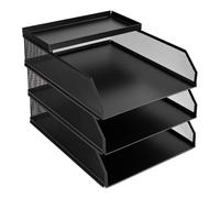 3/4 niveaux d'enregistrement de bureau Plateau papier Stylo à lettre de stockage Organiseur de bureau Notebook Trier Rack Fournitures de bureau