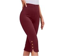 3/4 Pantalon Femme Yoga 3/4 Capri Legging Coton Activewear Bootleg Évasé Short de Sport Taille Haute Évasé Pantalon Été Fitness Jazzpants Court