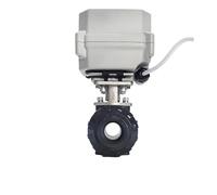 3/4“ Plastic Electric Water Valve PVC True Union BSP, NPT Glue End DN20 Electric auto on/off valve IP67 CE certifed metal gears(BSP THREAD_DC12V_CR703)