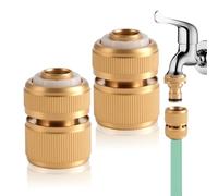 3/4 Pouce Raccord Tuyau D'arrosage,Adaptateur Tuyau Arrosage Laition,Raccord Rapide de Robinet Fileté en Laiton,Laiton Tubo Extension Grifo Jardin pour Raccords de Tuyaux D'arrosage,Aux Lave-Autos