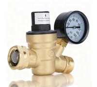 3/4 Pouce Reducteur de Pression Eau, Reducteur de Pression Avec Manometre Pression Eau Et Filtre à Mailles, RéDucteur de Pression D'Eau En pour Robinets D'Irrigation de Jardin de Chauffage au Gaz