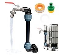 3/4" Robinet Cuve de Cygne, pour 1000l Réservoir d'eau de Pluie IBC | Fabriqué en Alliage et en PP, Raccord Cuve 1000 litres Robinet Kit, pour Réservoir d'Eau de Pluie IBC et Accessoires