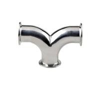 3/4" Stainless Steel 304 Tri Clamp OD 50.5mm Tee 3 Way Bend Y Type Shape Pipe Fitting