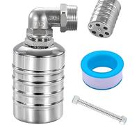 3/4" Vanne à Flotteur Automatique, Valve De Contrôle Du Niveau D'Eau en Acier Inoxydable 304, Robinet Flotteur, Régulateur de Niveau D'eau Automatique Pour Réservoirs D'Eau, Piscines, Tours D'Eau