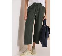 3/4 Wide Leg pantalon en qualité seersucker