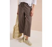 3/4 Wide Leg pantalon en qualité seersucker