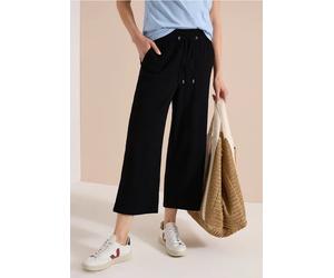 3/4 Wide Leg pantalon en qualité seersucker