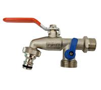 3/4" x 1" x 1" Double sortie duo jardin robinet extérieur vanne r