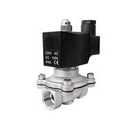 3/4quot; Électrovanne for eau en acier inoxydable, 12v, 24v, 220v, 110v, filetage NPT normalement fermé, bobine DIN DN20, 1 pièce(NPT-230VAC)