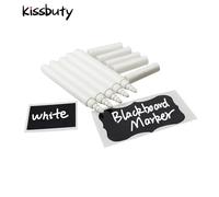 3/5/10/12 pièces/ensemble craie liquide blanche effaçable stylo marqueur pour fenêtres en verre tableau noir électronique fenêtre stylo blanc 5PCS white