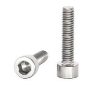 3/5/10 Pièces TA2 M1.6 M2 .5 M3 M4 M5 M6 M8 Gr2 Vis À Tête Hexagonale En Titane(15mm,M4 10PCS)