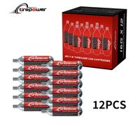 3/5/12 pièces de paquet 16g cartouches de CO2 filetées gonfleur de CO2 pour cartouche de pneus de vélo pour gonfleur de CO2 avec connexion filetée CO2 Cylinder 3pcs