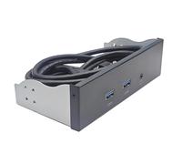 3,5" 19 broches vers USB 3.2 GEN1 Port Hub Splitter Disppy Bay 3.5mm Extension Casque Panneau Avant Rack pour PC