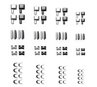 #3/5/8/10 Kit de Réparation Fermeture Éclair 16 Paires Curseur de Loquet de Fermeture à Glissière et Broche d'Insertion 16 Bouchon de Fermeture Éclair 16 Paires Butées Supérieures pour Bricolage