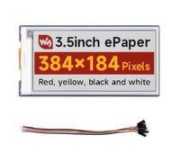 3.5 inch SPI E-Paper Display Module (G), 384×184 Red/Yellow/Black/White E-Ink Panel, for Raspberry Pi, Arduino, ESP32, Low Power, 3.3V/5V Compatible, No Backlight