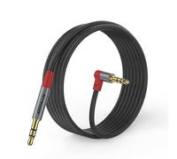 3.5 Male Jack Cable,90 Degree Braided Fish Wire Audio Cable,3.5 Jack Plug Compatible with Headphones,Home/Car Audio,Mobile Phone,Speakers,Tablet,MP3 (2M)