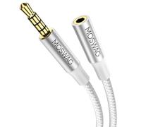 3.5 mm 4 Pole Audio Jack Extension Cable for Microphone Headphones,Nylon Braided Jack Male to Female Stereo Audio Extension Cable Compatible with Earphone Gamer Switch Controller PS5 PC Laptop.[Y54]