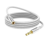 3.5 mm 4 Pole Audio Jack Extension Cable for Microphone Headphones,Nylon Braided Jack Male to Female Stereo Audio Extension Cable Compatible with Earphone Gamer Switch Controller PS5 PC Laptop.[Y16]