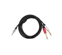 3,5 Mm à Double 6,5 Mm Adaptateur Jack Câble Audio 3,5 à 6,5 AUX Cordon 3,5 Jack Splitter pour Guitare Mixer Amplifier Bass