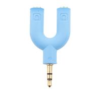 3,5 mm Double Jack Y Audio Splitter Ecouteur Casque Adaptateur Bleu