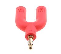 3,5 mm Double Jack Y Audio Splitter Ecouteur Casque Adaptateur Rouge