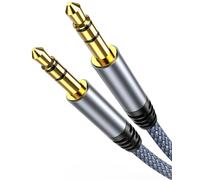 3.5 mm Male to Male Audio Jack Cable [2 m],High Quality Braided Nylon Stereo Auxiliary Cable for Headphones,Car,Speaker,Car Radio,Smartphones,MP3