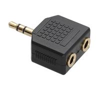 3,5 mm Stéréo Jack Diviseur Adaptateur Jack Fiche vers Double Femelles Plaqués Or
